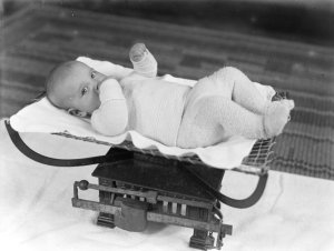 Baby on Scales - image from Flickr commons